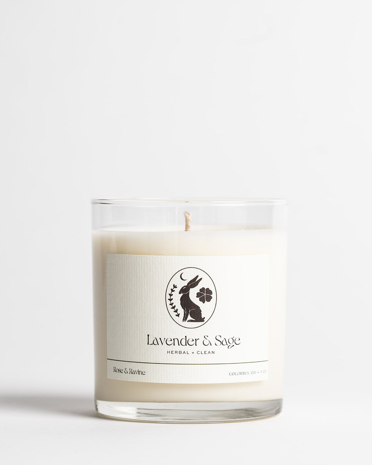 lavender and sage candle, Rose and Ravine