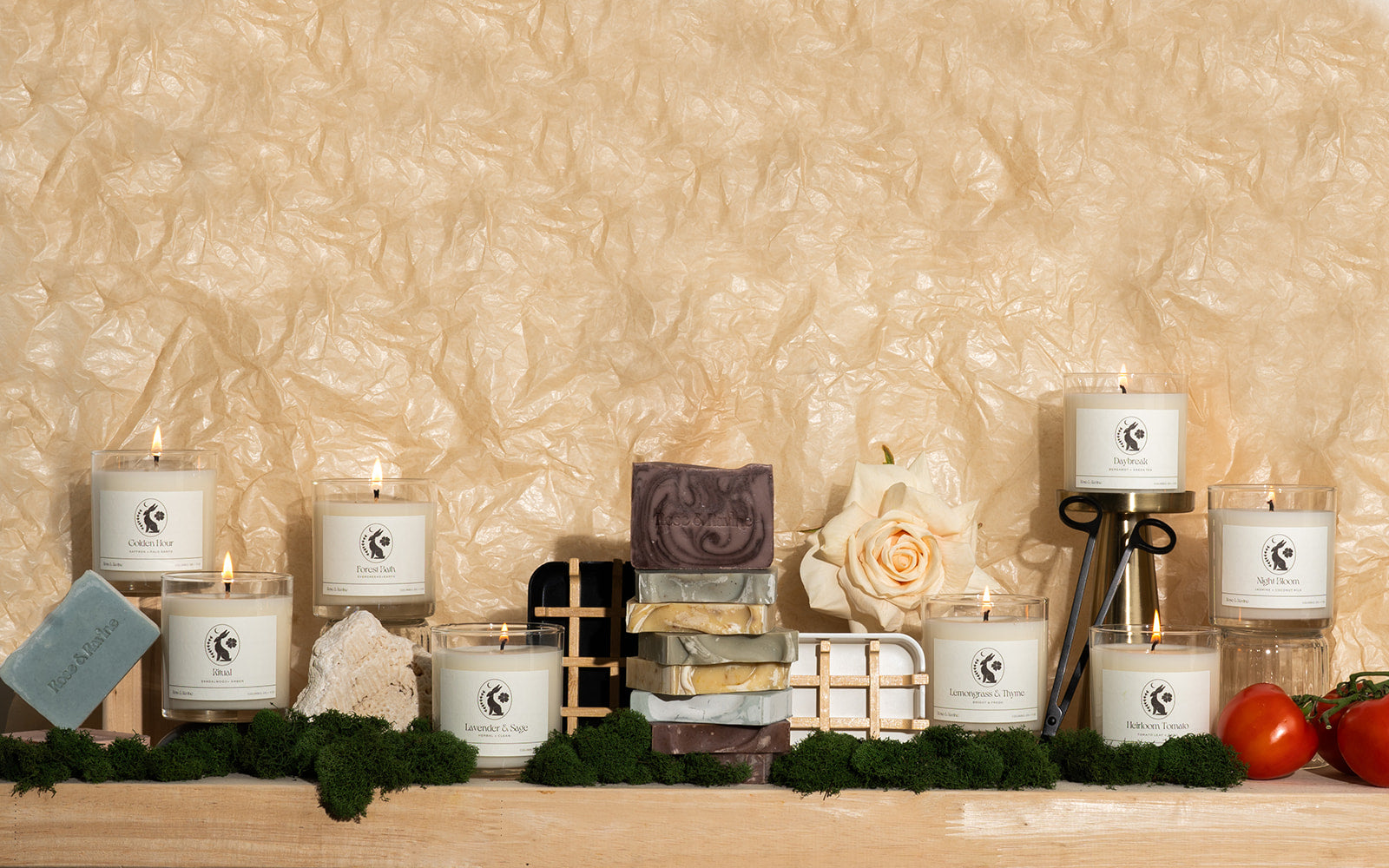 Botanical Candles and Soaps - Rose and Ravine